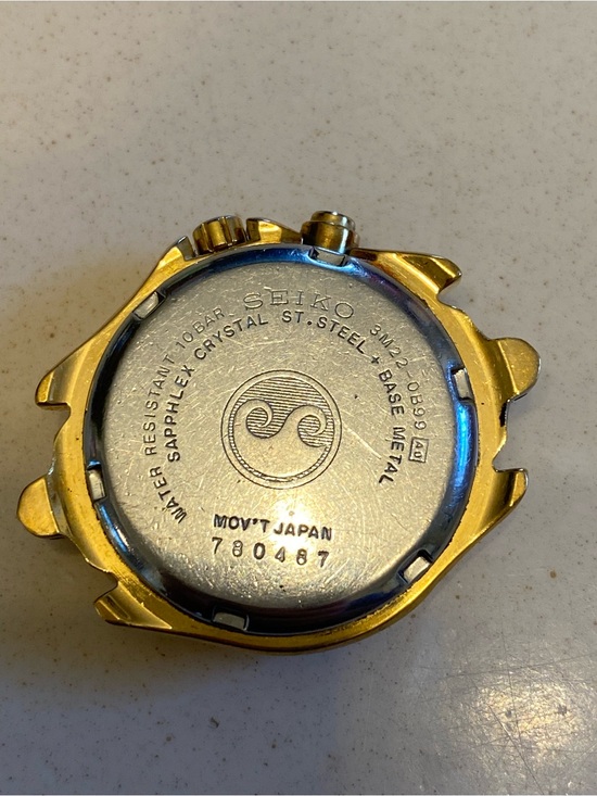 Seiko Gold-Tone Kinetic Sports 100 Watch with White Dial main image 4